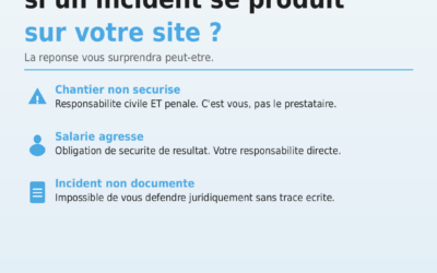 Un accident sur votre site. Un vol. Une agression. Qui est legalement responsable ? La reponse vous surprendra.