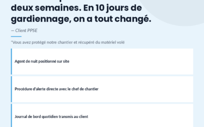 Ils avaient perdu 8 000€ de matériel en deux semaines. En 10 jours de gardiennage, on a tout changé.