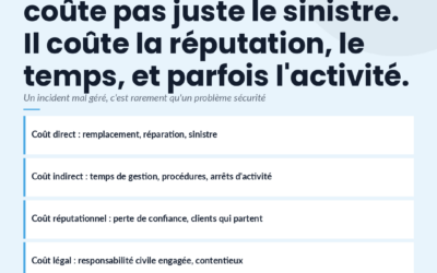 Un incident non géré ne coûte pas juste le sinistre. Il coûte la réputation, le temps, et parfois l&rsquo;activité.